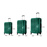 Slimbridge 20"24"28" 3PC Luggage Sets Green LG1002-GN_NZ