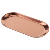 5pcs Stainless Steel Oval Shaped Towel Tray Cosmetics Jewelry Storage Tray Dish Plate OrganizerRose V1294-YM0901-3118200135313