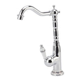 Bathroom Water Tap Retro European Style Brass Electroplating with Long Bend Hose Hot Cold Mixer V1294-YM0626-3112220094311
