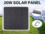 Solar Charger Panel 20W DC 5V Solar Panel Monocrystalline Solar Charger with Output USB & Type-C V1369-AZ3-W-16045