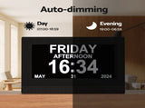 Artiss 7" Digital Day Clock Calendar Alarm Black DDC-7INCH-BK