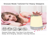 Touch Wake Up Night Light with Sunrise Simulation Alarm Clock, 3 Ways Dimmable Warm White Bedside V1188-MS-205-10