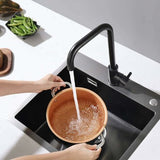Kitchen Faucet 7-Shaped Kitchen Faucet in 304 Steel Kitchen Faucet 360 Swivel with Removable Aerator V1189-LC-LY-00041