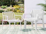 Gardeon 4PC Outdoor Dining Chairs Patio Furniture PP Stackable Chair Garden White ODF-CHAIR-PP-STR-WH-4X