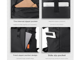 White Urban Explorer Roll-Top Backpack - Water-Resistant Large Capacity Bag for Travel, Work & V888-ELOSUNG33384