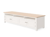 Noosa Entertainment Unit White and Oak 4 Doors and 3 spaces V1150-TV24001