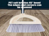 Broom and Dustpan Set with Telescoping Handle - Adjustable Cleaning Kit for Hardwood Floors Tile and V1366-AZ2-W-12976