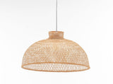 Natural Hand Woven Bamboo Dome Pendant Lamp Hanging Light Rattan Style V563-75186