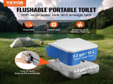 Portable Toilet for Camping with Carry Bag, RV Toilet with 3.2 Gal Waste Tank, Push-Button V952-DCX32GAL32GALYTV0V0