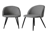 Levede 2x Dining Chairs Kitchen Cafe Black and White CH1037-2-HS