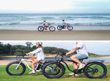 VALK Electric Fat Tyre Cruiser Bike, eBike with Throttle, Tektro Hydraulic Brakes, Blue V219-BIKEMBVAF5WA