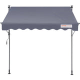 VEVOR Manual Retractable Awning, 3m Outdoor Retractable Awning Sunshade Shelter, Adjustable V952-SSSZYPHSLZS1578CSV0