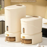large capacity rice dispenser, measuring cup, time scale, plastic grain storage container, sealed V1102-122-98988-GRA-10L