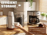 Vintage Coffee Cup Dispenser Efficient & Space-Saving Storage, Sturdy Metal Stand for Cups, V1366-AZ2-W-15150