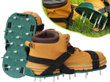 Spiked Lawn Aerator Shoes - Dual Strap Design with Steel Cleats for Easy Soil Aeration - No-Tool V1366-AZ2-W-16485