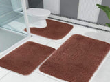 Chmadoxn Solid Color Bathroom Rugs Sets, 3 Piece Ultra Soft Non-Slip Bath Rugs and Mats Set, Super V1189-WXFWAL-20260326-01752
