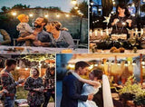 15M Outdoor Patio LED String Lights, IP65, S14 Bulbs, Expandable V1263-JX-5081
