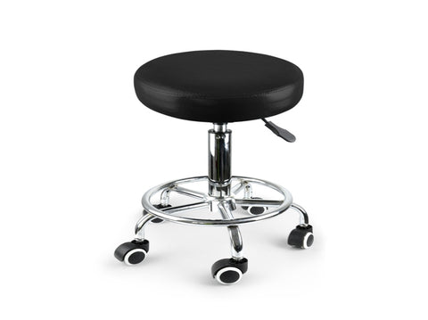 Levede Salon Stool Swivel Bar Stools Black T4498-BK_NZ