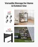 VEVOR 3-Tier Foldable Storage Shelf with Wheels 71 x 33 x 91 cm Metal Shelving V952-YDKZDHJHS3C1VVYHI001V0