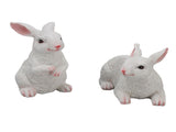 1 Pair Bunny Rabbit Ornaments Decorations Resin Art Craft Animal Model Sculpture Statue Figurine for V1294-YM0512-3111220285911