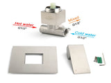 Nickel Brushed Square Lead Free Shower Hot Cold Mixer Ceramic Cartridge Spindle V1233-KSQ201N