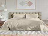 KENSINGTON 1200TC COTTON SHEET SET IN STRIPE-KING - SAND ABM-202141