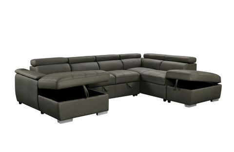 Plush Sleeper Modular Chaise Lounge - Charcoal V292-L-PLUSH-CHRCL