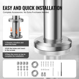Handrails for Outdoor Steps, 31.5in Length 2 Crossbars Stair Hand Rail Kit, Transitional Stainless V952-BXGSLZFS80CMSOHDTV0