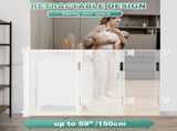 Retractable 1.5M Doorways Hallways Stairs Baby Gate Dog Pet Gate Indoor Outdoor Safety Gates White V324-HO-GATEWH15M