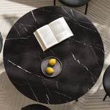 Marble Mania Round Table V264-DNT-405-BLK