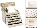 CARLA HOME 6-Layer Large Jewelry Organizer Box for Women with Mirror, Drawers, Hooks & Dividers for V178-36229