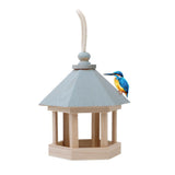 Wooden House Bird Feeder Hanging Feeding Station Hollow Bird Feeder V1294-YM0716-10180702