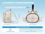 Tennis Bag, Quilted Tennis Sling Crossbody Backpack, Water Resistant Tennis Racket Bags for Women V1258-DP02-WO-366