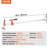 VEVOR Bar Clamps for Woodworking, 2-Pack 914mm Clamp, Quick-Change F Clamp with 600 lbs Load Limit, V952-FJ36INCH2ZZZW8GT9V0