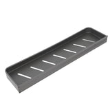 Shower Caddy Space Aluminum Rustproof Smoothing Simple Black Sturdy Bathroom Wall Shelf with 5 Hooks V1294-YM0901-3112230086612