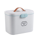 Family Medication Box Portable First Aid Box Organizer with Easy to Open Buckle Snap V1294-YM0717-10140142
