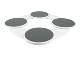 Dining Table Turntable Reusable Tabletop Slide Rail Manual Rotating Tray Round Serving Plate for V1294-YM0901-3118240225911