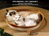 Instinct Basket for Cats, Cat Bed, Under 10kg Cotton Rope Cat Bed with Cushion, Large Foldable V1366-AZ2-W-10893