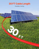 VEVOR 30FT Solar Panel Extension Wire with Female & Male Connectors 10AWG 1 Pair V952-TYNDCBYZXSX38XV37Y3
