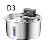 Wireless Pet Water Fountain for Cats and Small Dogs, 304 Stainless Steel, 3.2L Capacity, V1341-ZY-5NM2GH6C-D3