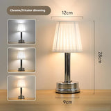 Silver Creative LED Rechargeable Table Lamp 3 Adjustable Light Modes Touch Control USB V888-ELOSUNG13527