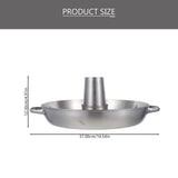 Stainless Steel Chicken Roaster Pan with Lid, Oven Stove Safe Skillet Pot for Roasting, Frying, V1192-AZ-W-27745