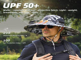 Wide Brim Solar Fan Hat Outdoor 2 Solar Fan Sun Bucket Hat for Men Women Fishing Hat with Removable V1259-DP01-A-3257