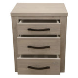 Foxglove Bedside Tables 3 Drawers Storage Cabinet Shelf Side End Table - White V315-V-FLOR-003