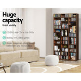 Artiss Bookshelf CD Storage Rack - BERT Walnut CD-SHELF-ES-AB