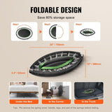 Foldable Mini Trampoline, 40 Inch Fitness Rebounder, Max Load 330lbs Exercise Trampoline, Stable & V952-YXJSBCDBSKZD98EZMV0