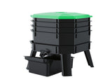 Gardeon Compost Bin 4-Tray Stackable Worm Farm Composter with Liquid Fertiliser Tap CBIN-4LVL-GNBK