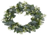 Green Leaf Wreath Spring Outdoor Decoration Ornaments for Front Door Wall Window Party Home Office V1369-AZ3-W-03808