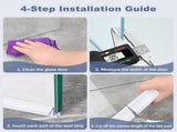 4-Pack Frameless Shower Door Bottom Seal for 3/8 Inch Thick Glass Doors Stop Shower Leaks and V1258-DP02-C-608