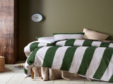 Accessorize Regency Green Striped Washed Cotton Quilt Cover Set Queen V442-HIN-QUILTCS-REGENCY-GREEN-QS
